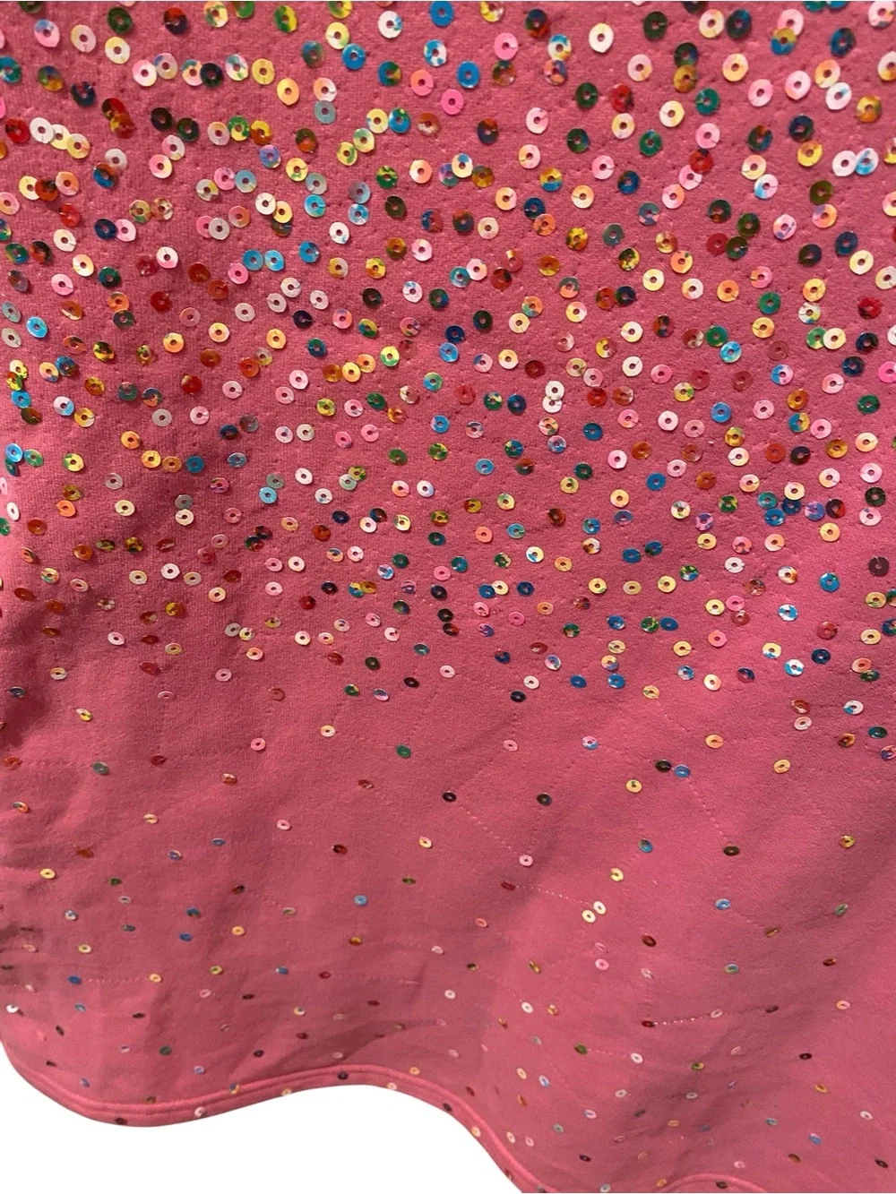 Queen of Sparkles Pink Sleeveless Mini Dress With Shoulder Pads Size XL